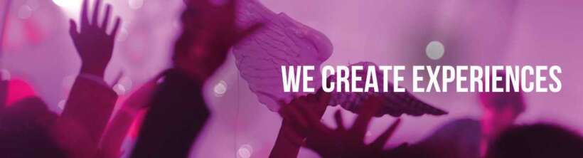 Banner Agentur Slogan - "We create Experiences"